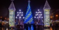 На харьковскую площадь привезли конструкции для Новогодней елки